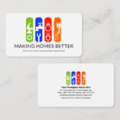 Carte De Visite Bannière des outils manutentionnaires de construct (Devant / Derrière)