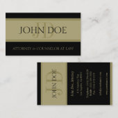 Carte De Visite Bannière d'or de mandataire (Devant / Derrière)