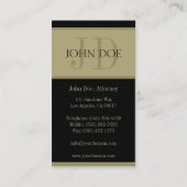 Carte De Visite Bannière d'or de mandataire (Dos)