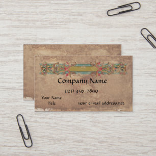 Carte De Visite Bannière médiévale de manuscrit