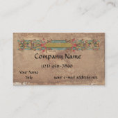 Carte De Visite Bannière médiévale de manuscrit (Devant)