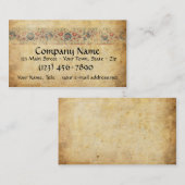 Carte De Visite Bannière médiévale vintage de manuscrit (Devant / Derrière)