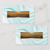 Carte De Visite Bannière métallique haute brillance | Draperie de  (Devant / Derrière)