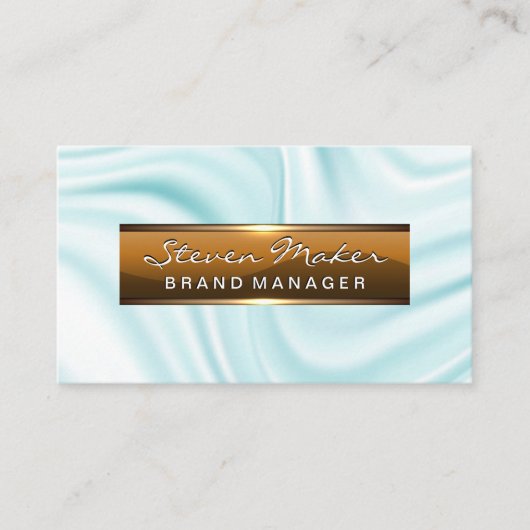 Carte De Visite Bannière métallique haute brillance | Draperie de  (Devant)