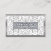 Carte De Visite Bannière métallique | Motif Boho (Dos)