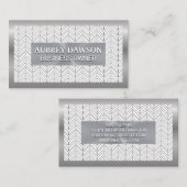 Carte De Visite Bannière métallique | Motif Boho (Devant / Derrière)