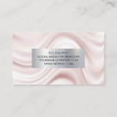 Carte De Visite Bannière métallique | Tissu de trempe de soie (Dos)