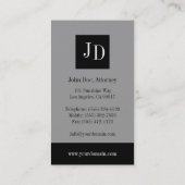 Carte De Visite Bannière noire du procureur Silver (Dos)