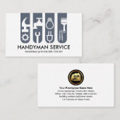 Carte De Visite Bannière Outils Handyman Construction (Devant / Derrière)