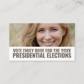 Carte De Visite Bannière photo Campagne politique (Devant)