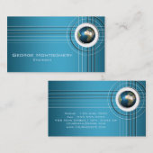 Carte De Visite Bannière professionnelle Blue World (Devant / Derrière)