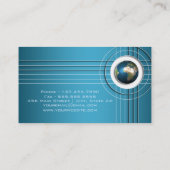Carte De Visite Bannière professionnelle Blue World (Dos)
