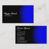 Carte De Visite Banque de piggy - Bleu sur Noir (Devant / Derrière)