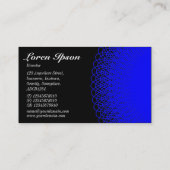 Carte De Visite Banque de piggy - Bleu sur Noir (Dos)