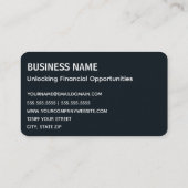 Carte De Visite Banquier de placement (Dos)