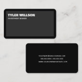 Carte De Visite Banquier de placement (Devant / Derrière)