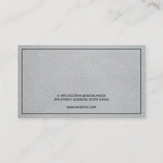 Carte De Visite Banquier de placement | Institution (Dos)