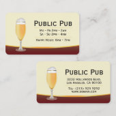 Carte De Visite Bar à bière et brasserie Pub Micro (Devant / Derrière)
