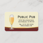 Carte De Visite Bar à bière et brasserie Pub Micro (Dos)