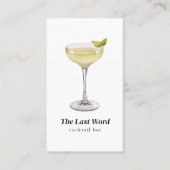 Carte De Visite Bar à cocktails (Devant)