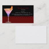 Carte De Visite Bar à cocktails (Devant / Derrière)