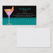Carte De Visite Bar à cocktails (Devant / Derrière)