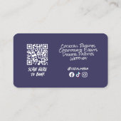 Carte De Visite Bar à cocktails Professional | Bus noir moderne (Dos)