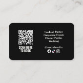 Carte De Visite Bar à cocktails Professional | Bus noir moderne (Dos)