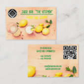 Carte De Visite Bar à jus coloré (Devant / Derrière)