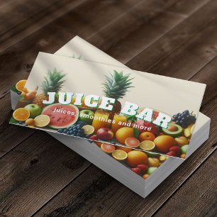 Carte De Visite Bar à jus Tropical Jus Mélange & Smoothie