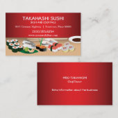 Carte De Visite Bar à sushis (Devant / Derrière)