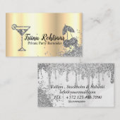 Carte De Visite Bar-Bar De Fête Privée Boissons De Restauration (Devant / Derrière)