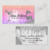 Carte De Visite Bar-Bar De Fête Privée Boissons De Restauration (Devant / Derrière)