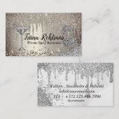 Carte De Visite Bar-Bar De Fête Privée Boissons De Restauration (Devant / Derrière)