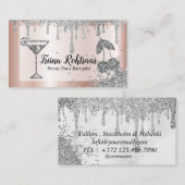 Carte De Visite Bar-Bar De Fête Privée Boissons De Restauration (Devant / Derrière)