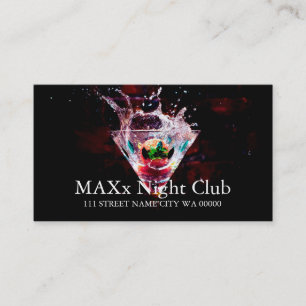 Carte De Visite Bar de danse de nuit cool entreprise de vie noctur