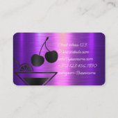 Carte De Visite Bar De Fête Privé Pour Votre Événement Spécial (Dos)