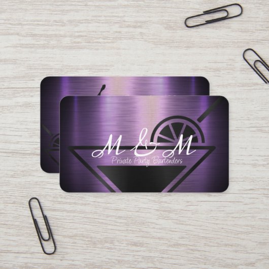 Carte De Visite Bar De Fête Privé Pour Votre Événement Spécial (Devant/Arrière en situation)