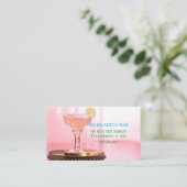 Carte De Visite Bar & Lounge Pink Margarita (Debout devant)
