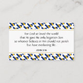 Carte De Visite BARBADOS Écriture chrétienne Jean 3:16 (Dos)