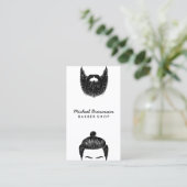 Carte De Visite Barbe de hipster barbier moustache qr code (Debout devant)