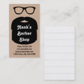 Carte De Visite Barbe et verres (Devant / Derrière)