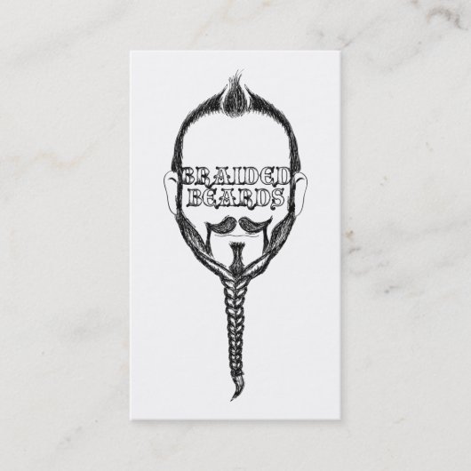 Carte De Visite barbe tressée (Devant)
