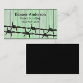 Carte De Visite Barbe verte Barbe Câble Design Clôture Société Bus (Devant / Derrière)