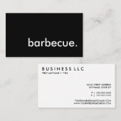 Carte De Visite barbecue. (Devant / Derrière)
