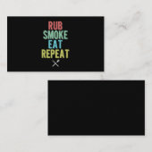 Carte De Visite Barbecue BBBQ Grill Master Grilling Viande Fumeur (Devant / Derrière)
