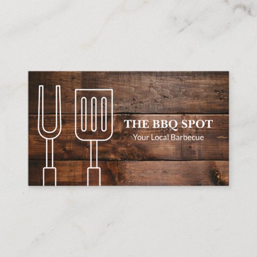 Carte De Visite Barbecue | Chef | Propriétaire du restaurant (Devant)