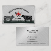 Carte de visite barbecue cinq étoiles (Devant / Derrière)