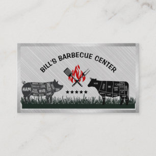 Carte de visite barbecue cinq étoiles