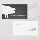 Carte De Visite Barbecue de cochon barbecue (Devant / Derrière)